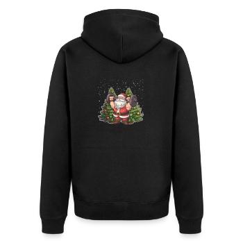 Gymnase de Noël - Veste à capuche bio Premium Unisexe - noir - Dos - Nico (187cm)