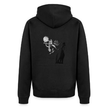 Jazz contemporain - Veste à capuche bio Premium Unisexe - noir - Dos - Nico (187cm)