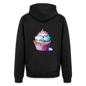 Petit gâteau 2 2 - Veste à capuche bio Premium Unisexe - noir - Dos - Nico (187cm)