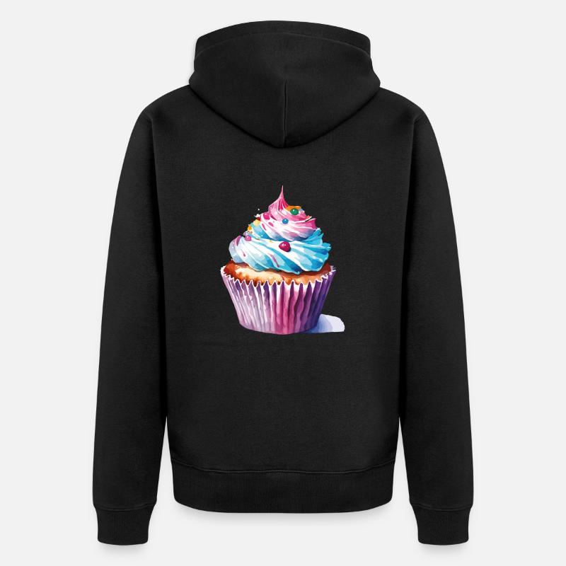cupcake 2 2 - Unisex Premium Bio Zip Hoodie - Schwarz
