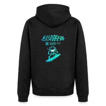 Endless Summer - Unisex Premium Organic Zip Hoodie - black - Back - Nico (187cm)