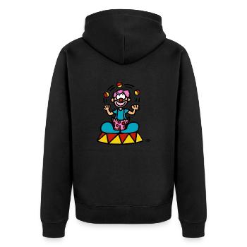 A clown - Unisex Premium Organic Zip Hoodie - black - Back - Nico (187cm)