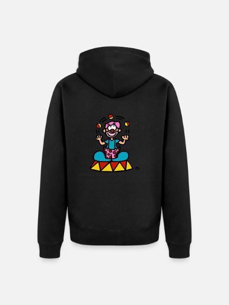 A clown - Unisex Premium Organic Zip Hoodie - black