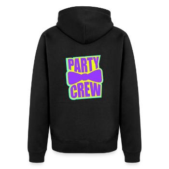 Party Crew Celebrate Men's Suit Bow Tie Team Friends - Unisex Premium Organic Zip Hoodie - black - Back - Nico (187cm)