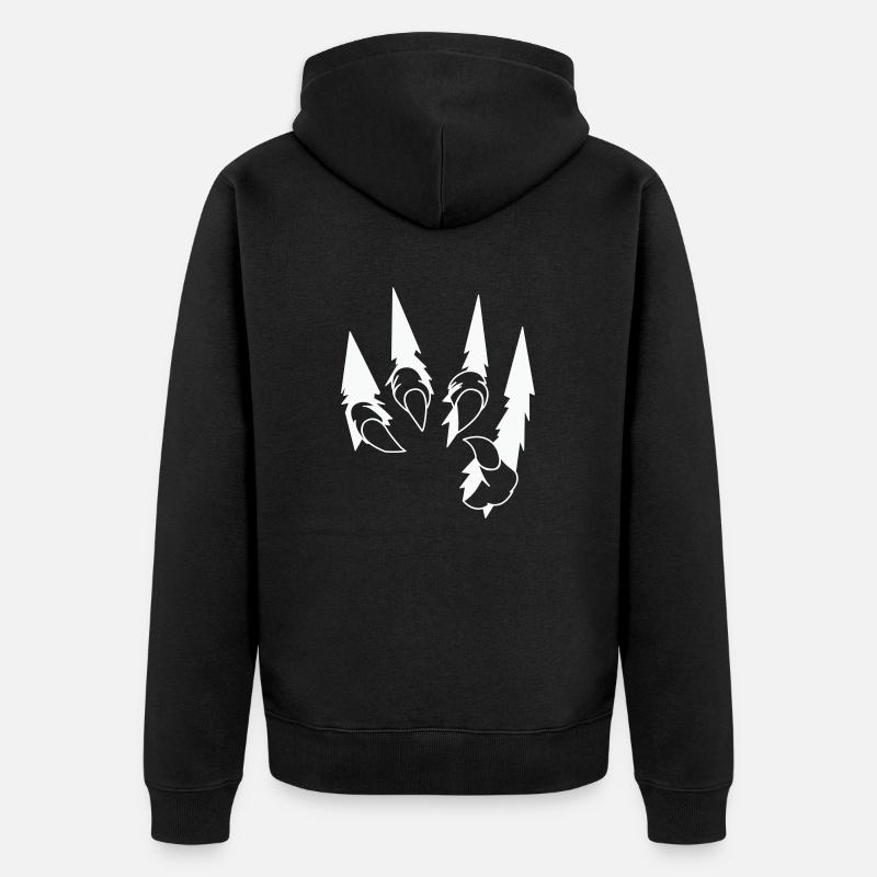 Griffes d’Animaux 001 - Veste à capuche bio Premium Unisexe - noir