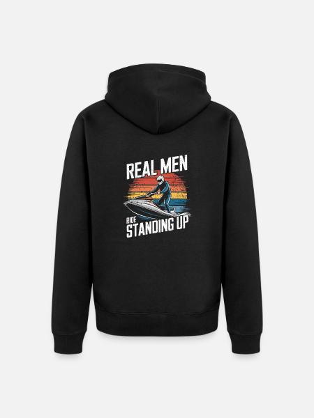 Adrenaline on the water - Unisex Premium Organic Zip Hoodie - black