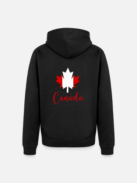 Canada Canada Maple Leaf - Unisex Premium Organic Zip Hoodie - black