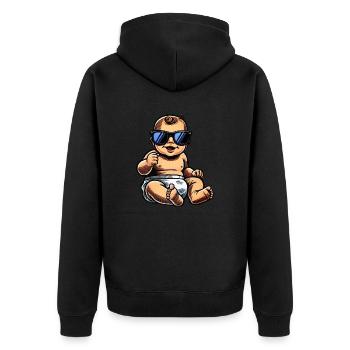 bébé - Veste à capuche bio Premium Unisexe - noir - Dos - Nico (187cm)