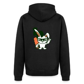 Bunny Big Huge Carrot Carrot Sunglasses Cool - Unisex Premium Organic Zip Hoodie - black - Back - Nico (187cm)
