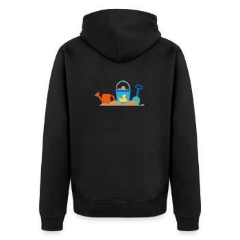 plage - Veste à capuche bio Premium Unisexe - noir - Dos - Nico (187cm)