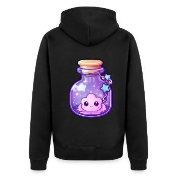 Cute Kawaii Potion - Unisex Premium Organic Zip Hoodie - black - Back - Nico (187cm)