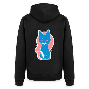 Chat mystique - Veste à capuche bio Premium Unisexe - noir - Dos - Nico (187cm)