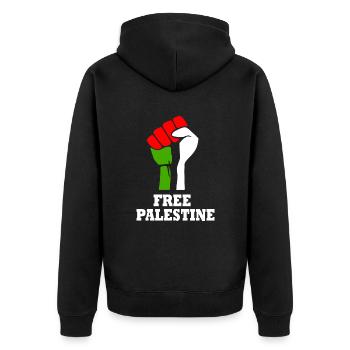 Free palestine - Veste à capuche bio Premium Unisexe - noir - Dos - Nico (187cm)