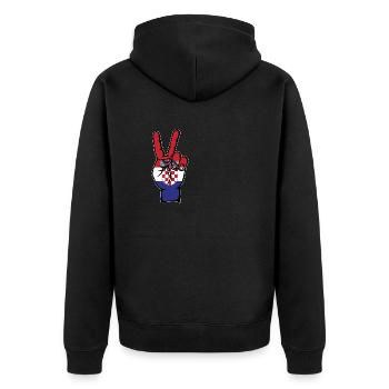 Croatie Drapeau Paix Victoire Symbole - Veste à capuche bio Premium Unisexe - noir - Dos - Nico (187cm)