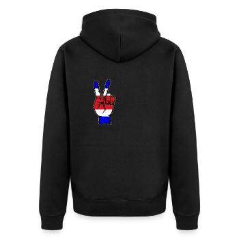 Costa Rica Drapeau Paix Victoire Symbole - Veste à capuche bio Premium Unisexe - noir - Dos - Nico (187cm)