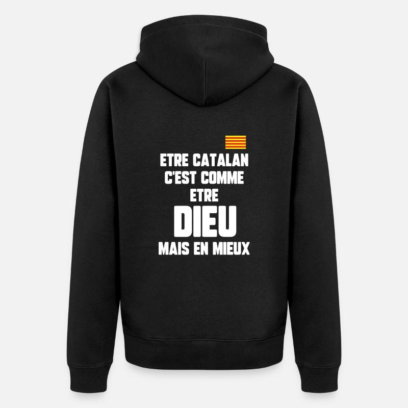 Catalan - Veste à capuche bio Premium Unisexe - noir