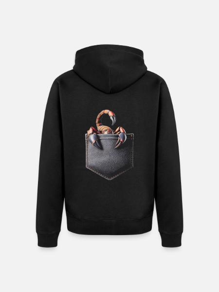 Skorpion - Unisex Premium Bio Zip Hoodie - Schwarz