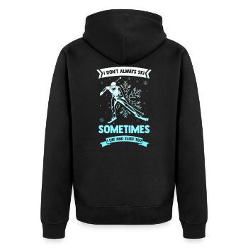 Apres Ski - Unisex Premium Organic Zip Hoodie - black - Back - Nico (187cm)