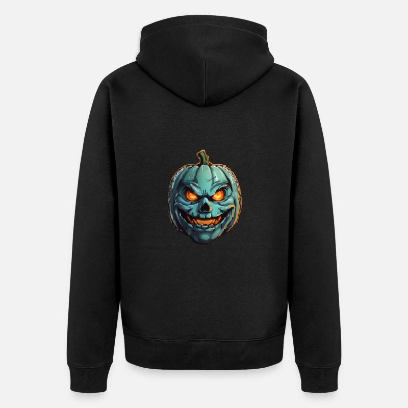 Citrouille d’Halloween - Veste à capuche bio Premium Unisexe - noir