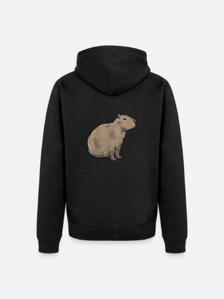 Rongeur Capybara - Veste à capuche bio Premium Unisexe - noir
