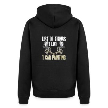 Body Painter Car Painter Painter - Veste à capuche bio Premium Unisexe - noir - Dos - Nico (187cm)