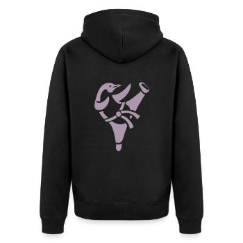 Pingouin Karaté Arts Martiaux Arts Martiaux Silhouette - Veste à capuche bio Premium Unisexe - noir - Dos - Nico (187cm)