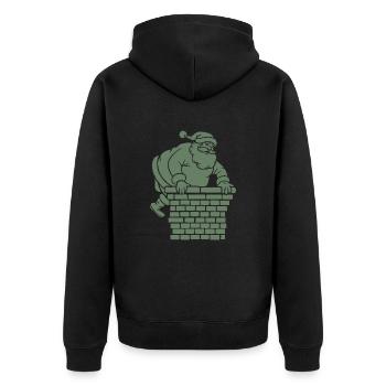 Silhouette du Père Noël Minimaliste - Veste à capuche bio Premium Unisexe - noir - Dos - Nico (187cm)