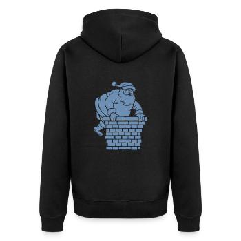 Silhouette du Père Noël Minimaliste - Veste à capuche bio Premium Unisexe - noir - Dos - Nico (187cm)