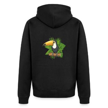 Toucan Bird Rainforest - Veste à capuche bio Premium Unisexe - noir - Dos - Nico (187cm)
