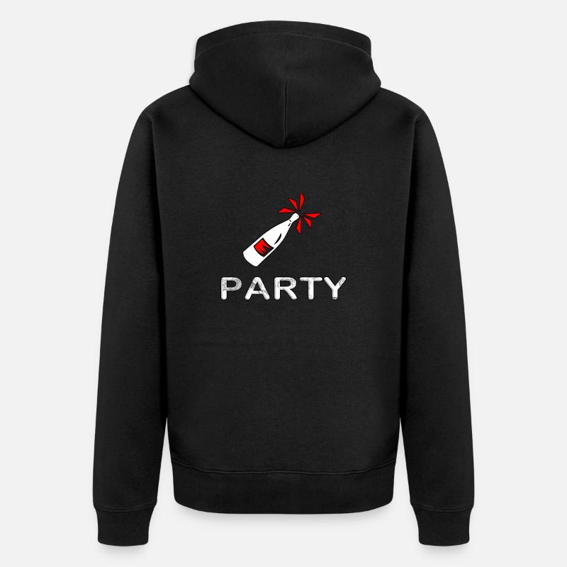 Party - Unisex Premium Bio Zip Hoodie - Schwarz