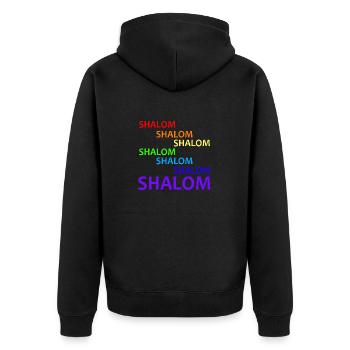 SHALOM PAIX - 7 COULEURS - Marche - Veste à capuche bio Premium Unisexe - noir - Dos - Nico (187cm)
