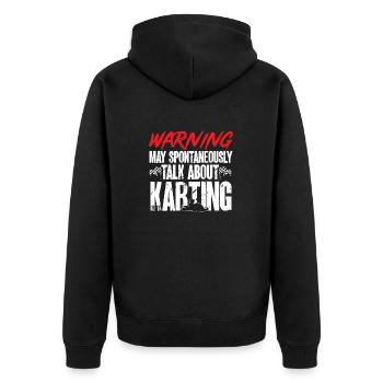 Go Kart Racing Karting Karting - Unisex Premium Organic Zip Hoodie - black - Back - Nico (187cm)