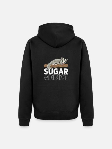 Short-headed glider Sugar Glider - Unisex Premium Organic Zip Hoodie - black