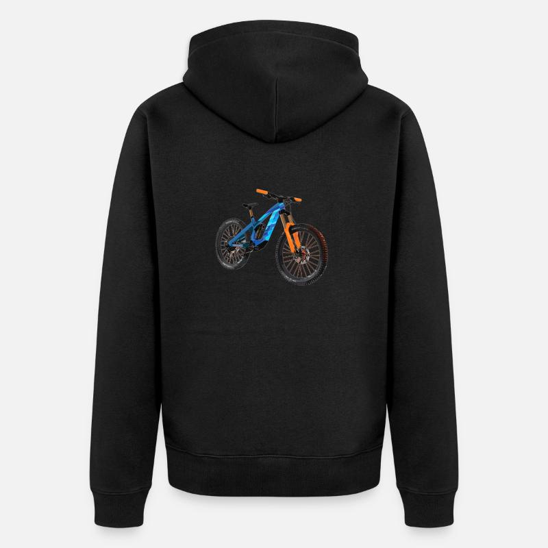 Design de VTT cool dans le style polygonal - Veste à capuche bio Premium Unisexe - noir