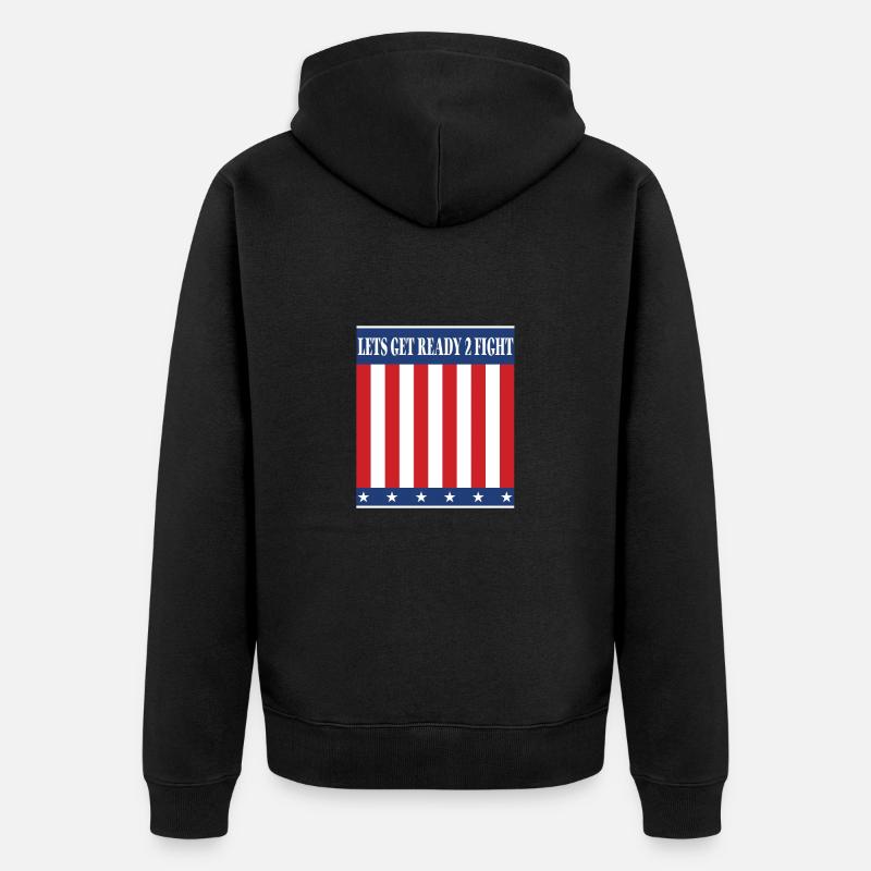 Préparons-nous 2 combat - Veste à capuche bio Premium Unisexe - noir