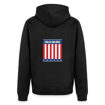 Levez-vous et combattez - Veste à capuche bio Premium Unisexe - noir - Dos - Nico (187cm)