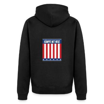 Battez-vous avec les cœurs - Veste à capuche bio Premium Unisexe - noir - Dos - Nico (187cm)