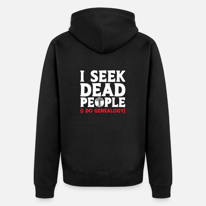 Généalogie Généalogie Généalogiste - Veste à capuche bio Premium Unisexe - noir