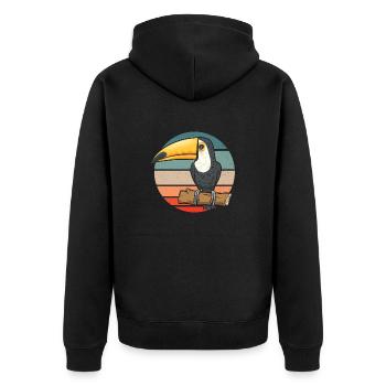 Toucan Bird Rainforest - Veste à capuche bio Premium Unisexe - noir - Dos - Nico (187cm)