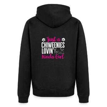 Chiweenie Chien - Veste à capuche bio Premium Unisexe - noir - Dos - Nico (187cm)