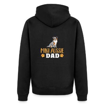 Miniature Australian Shepherd - Unisex Premium Organic Zip Hoodie - black - Back - Nico (187cm)