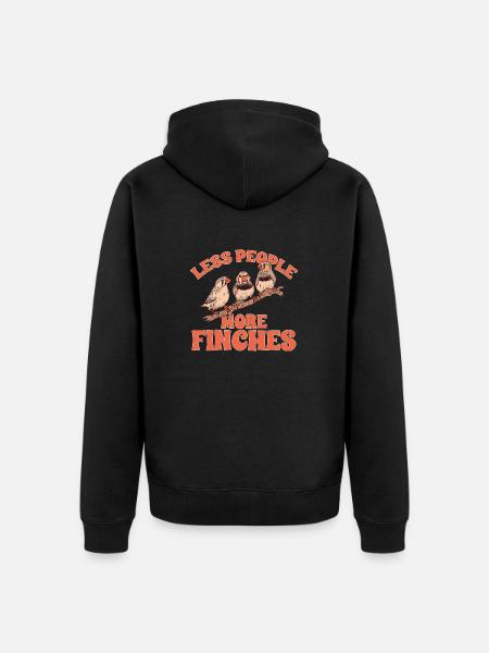 Zebra Finches Bird Zebra Finch - Unisex Premium Organic Zip Hoodie - black