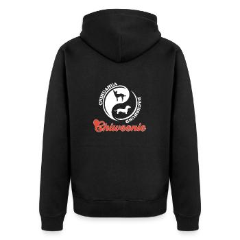 Chiweenie Chien - Veste à capuche bio Premium Unisexe - noir - Dos - Nico (187cm)