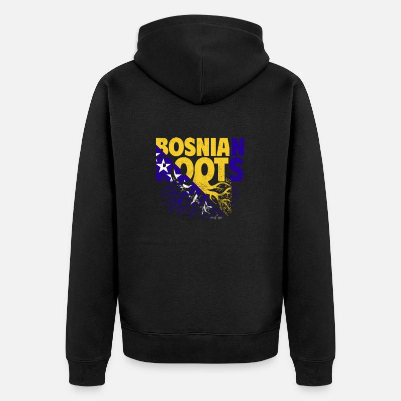 Bosnie-Herzégovine Drapeau Bosnie - Veste à capuche bio Premium Unisexe - noir