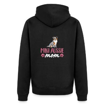 Miniature Australian Shepherd - Unisex Premium Organic Zip Hoodie - black - Back - Nico (187cm)