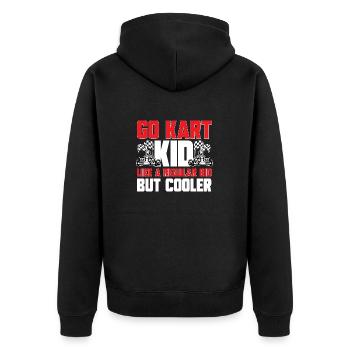Go Kart Racing Karting Karting - Unisex Premium Organic Zip Hoodie - black - Back - Nico (187cm)