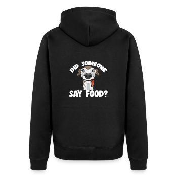 Italienischer Windspiel Windhund Hunde - Unisex Premium Bio Zip Hoodie - Schwarz - Hinten - Nico (187cm)