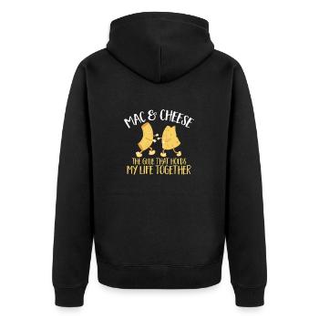 Macaroni Cheese Lover Mac And Cheese - Veste à capuche bio Premium Unisexe - noir - Dos - Nico (187cm)