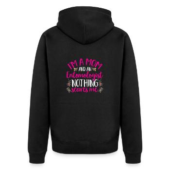 Insect collectors, insects, beetle lovers, entomologists - Unisex Premium Organic Zip Hoodie - black - Back - Nico (187cm)