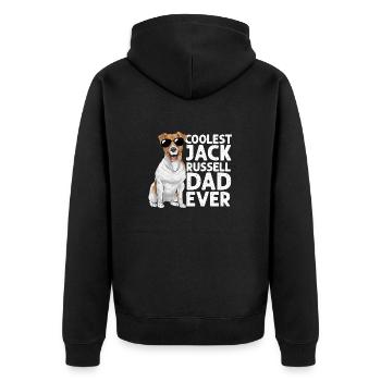Jack Russell Terrier - Unisex Premium Bio Zip Hoodie - Schwarz - Hinten - Nico (187cm)